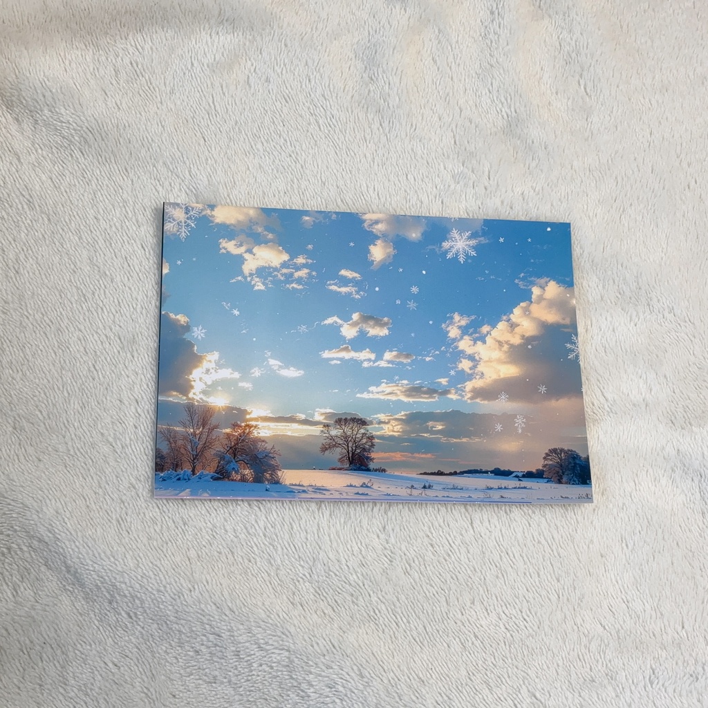 夕方の空のポストカード 4枚セット|幻想的な夕焼け【記憶の空シリーズ】