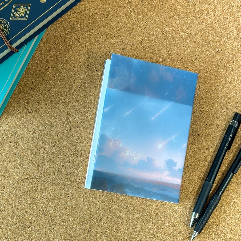 夜空と流星群のトレーシングペーパー|A4・5枚・星空モチーフ【記憶の空シリーズ】