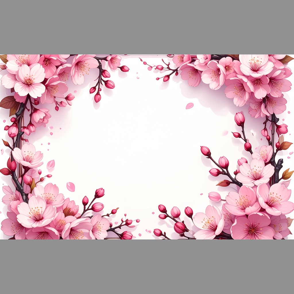 桜デザインのカード背景素材セット|名刺・サンキューカードに(2デザイン × 各3パターン)