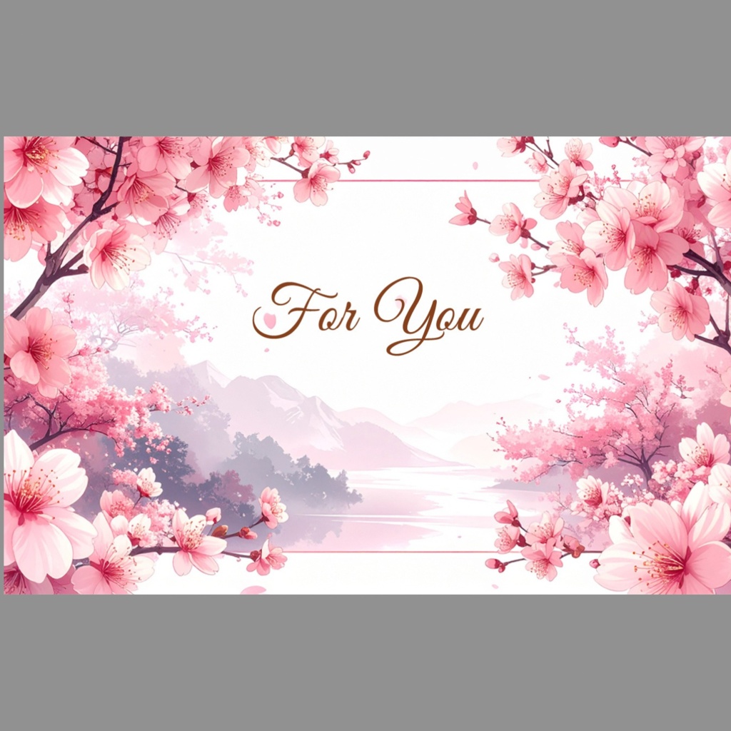 桜デザインのカード背景素材セット|名刺・サンキューカードに(2デザイン × 各3パターン)