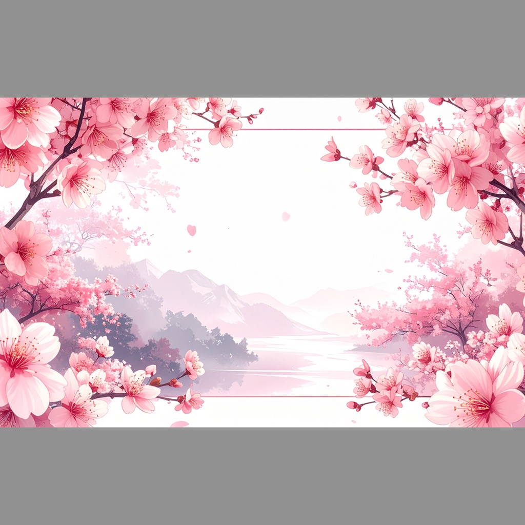 桜デザインのカード背景素材セット|名刺・サンキューカードに(2デザイン × 各3パターン)