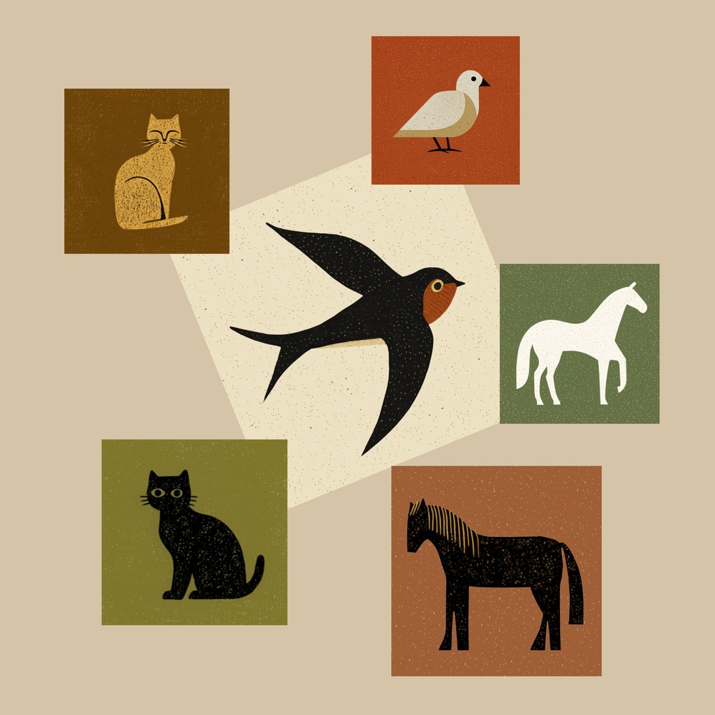 フォークアートセット – 民芸スタイル、25枚のPNG、300dpi