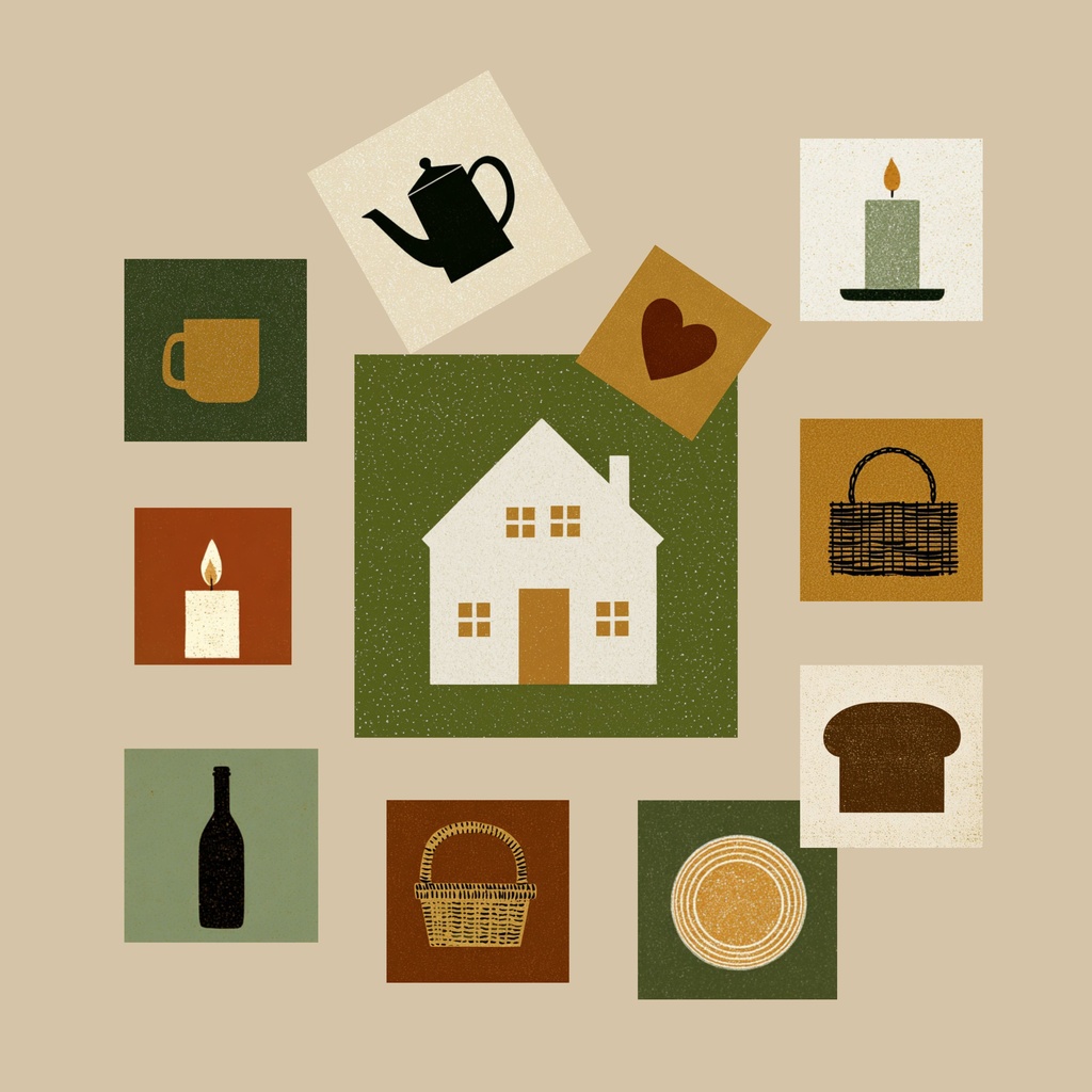 フォークアートセット – 民芸スタイル、25枚のPNG、300dpi