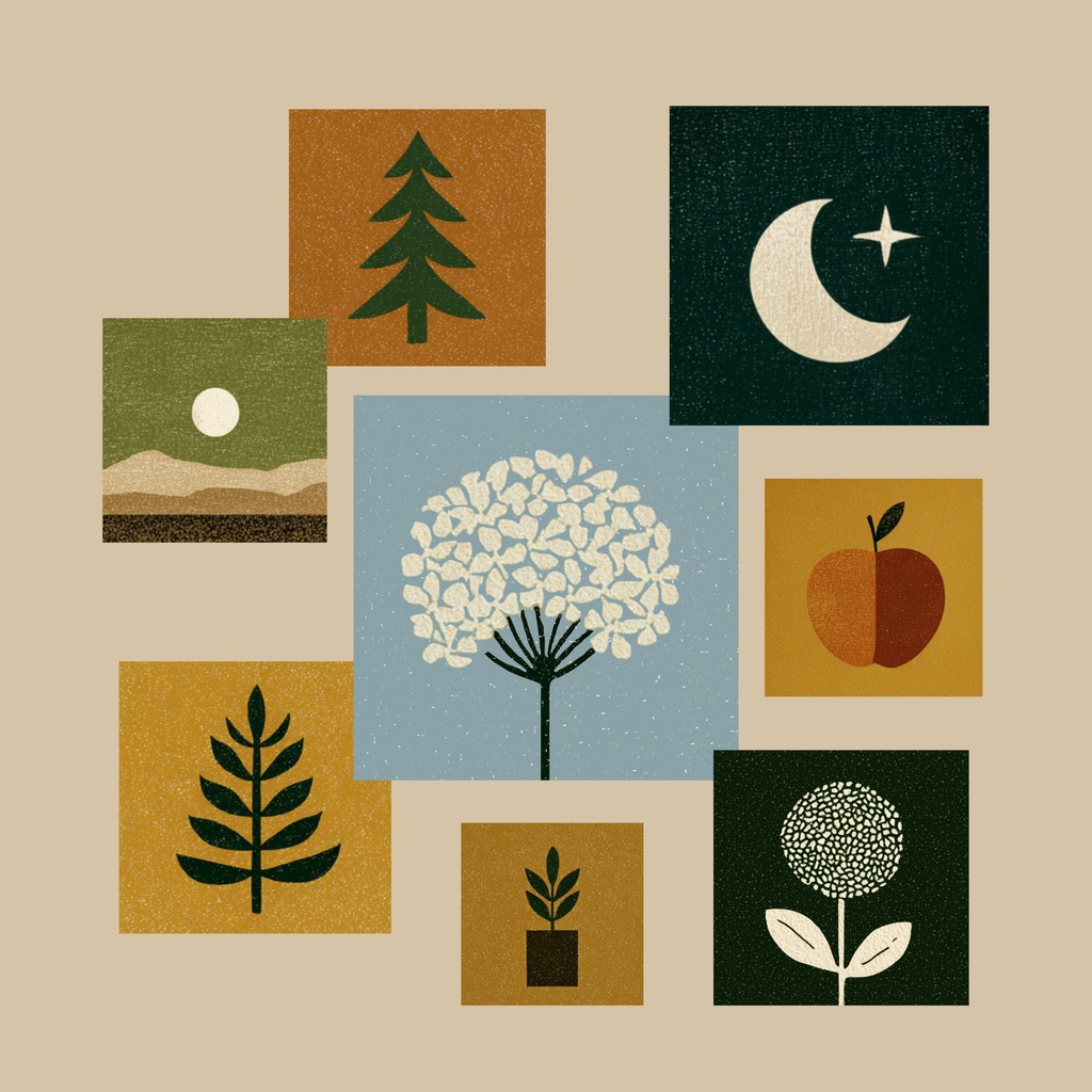 フォークアートセット – 民芸スタイル、25枚のPNG、300dpi