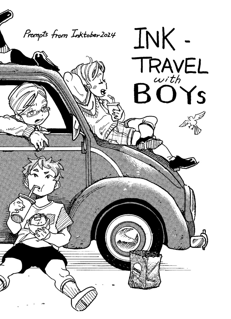 INK-TRAVEL with BOYs -Prompts from Inktober2024-