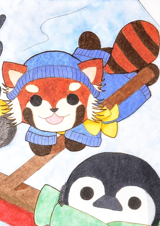 オリジナルキャラ ペンちゃん 冬のカーリング B5