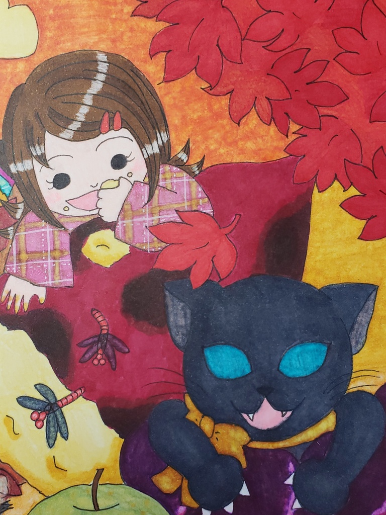 オリジナルキャラ ペンちゃん 秋の味覚 B5