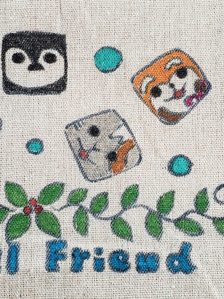 トートバッグ ワイドマチ オリジナルイラスト 手書きイラスト