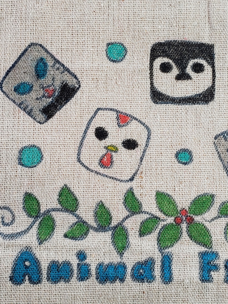 トートバッグ ワイドマチ オリジナルイラスト 手書きイラスト