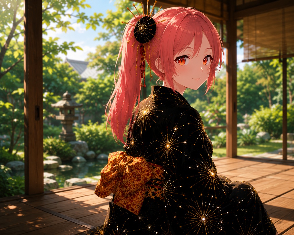 オリジナル3Dモデル「真夏はなび」(Manatsu Hanabi) VR Chat / 商用利用OK