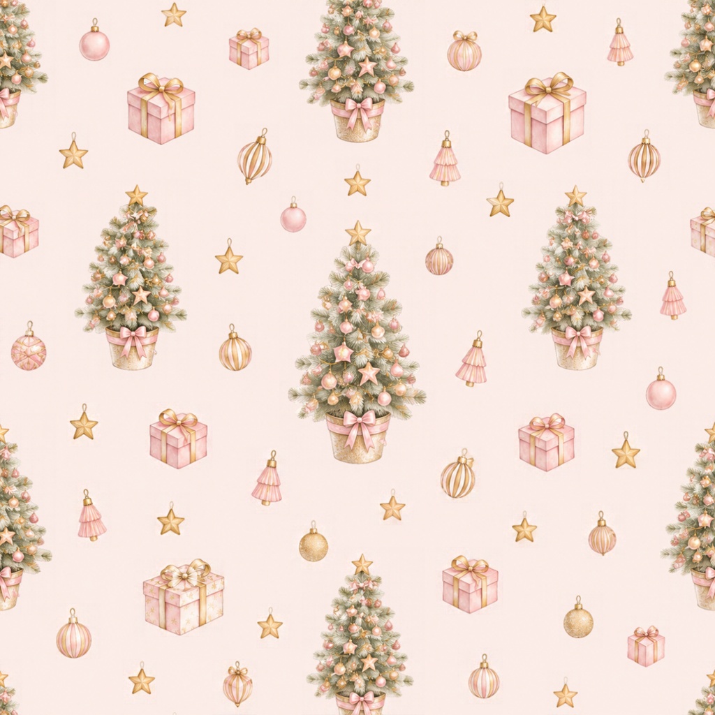 クリスマス デジタルペーパー|ツリー・ケーゲル・星・プレゼント Christmas Digital Paper|Cristmas tree Minimalist Wrapping Design