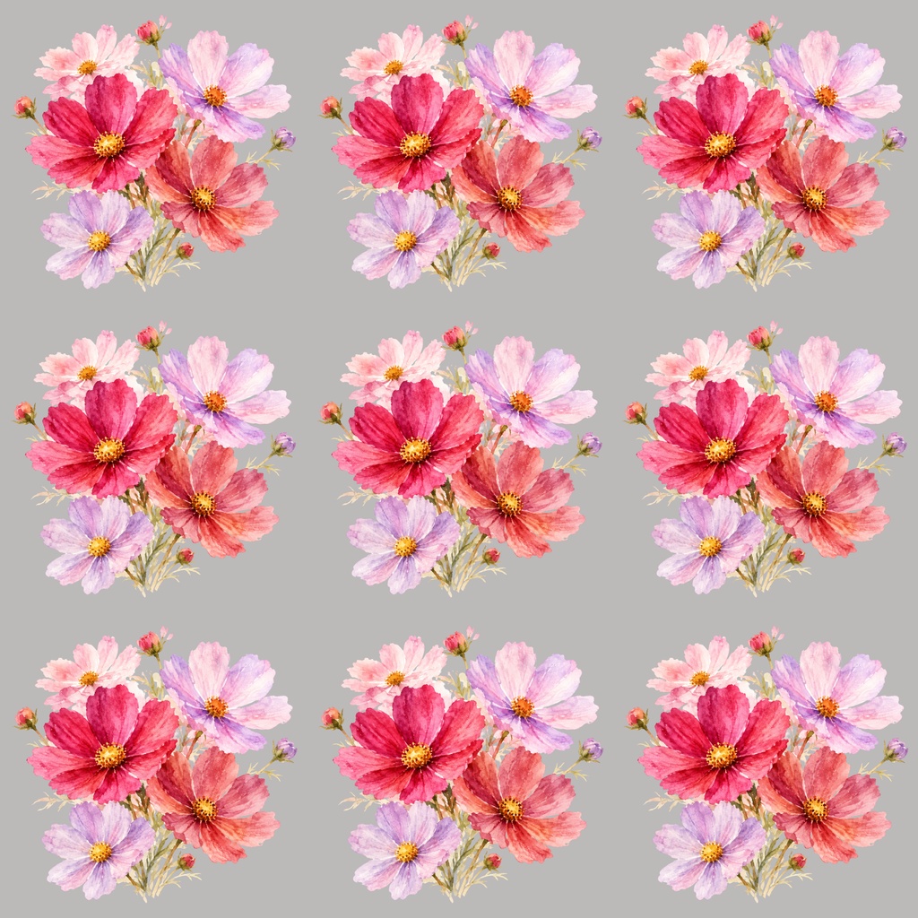 コスモス デジタルペーパー|柔らかな水彩調 Cosmos Digital pater|Watercolor design
