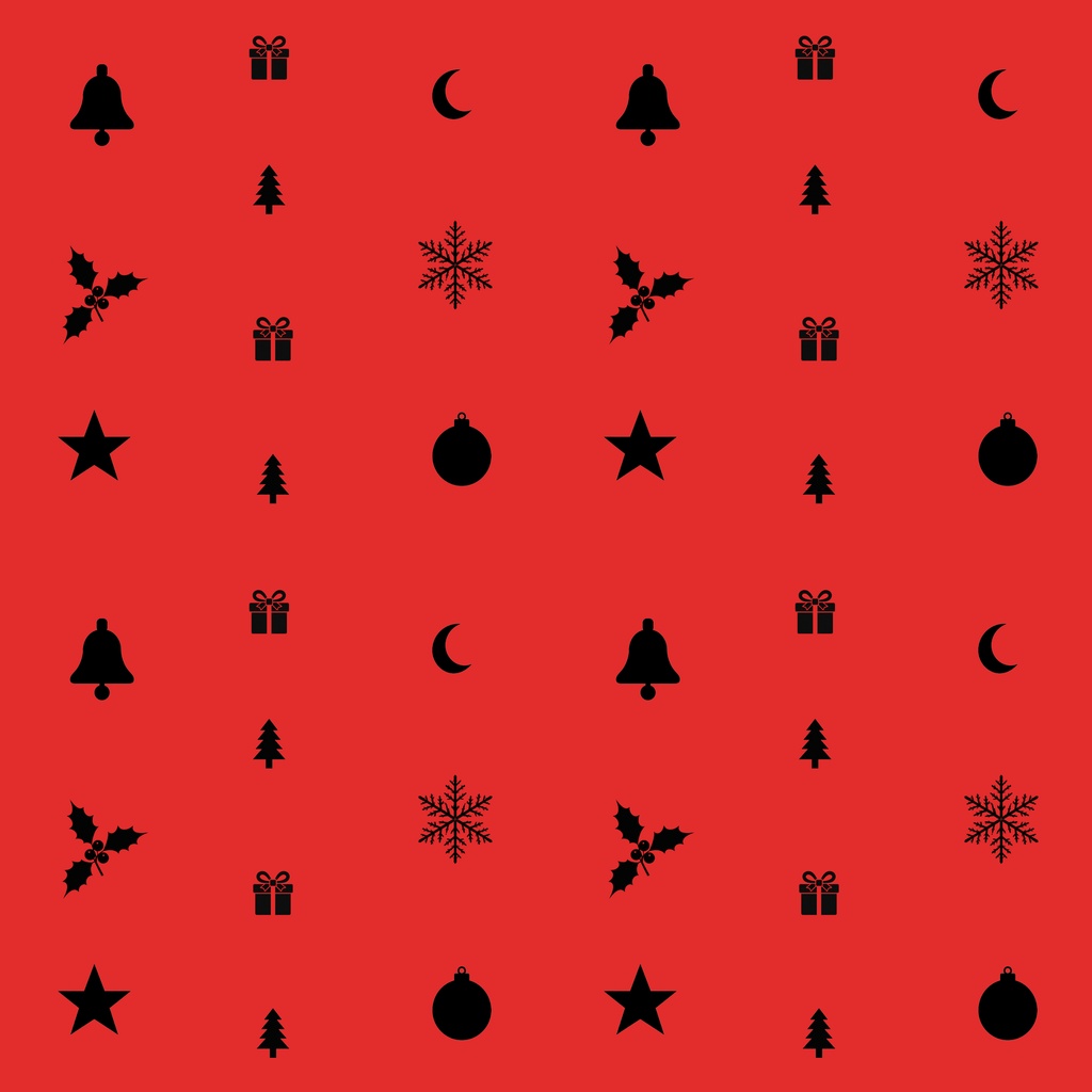 クリスマスのシルエット柄 デジタルペーパー Christmas Silhouette Digital Paper