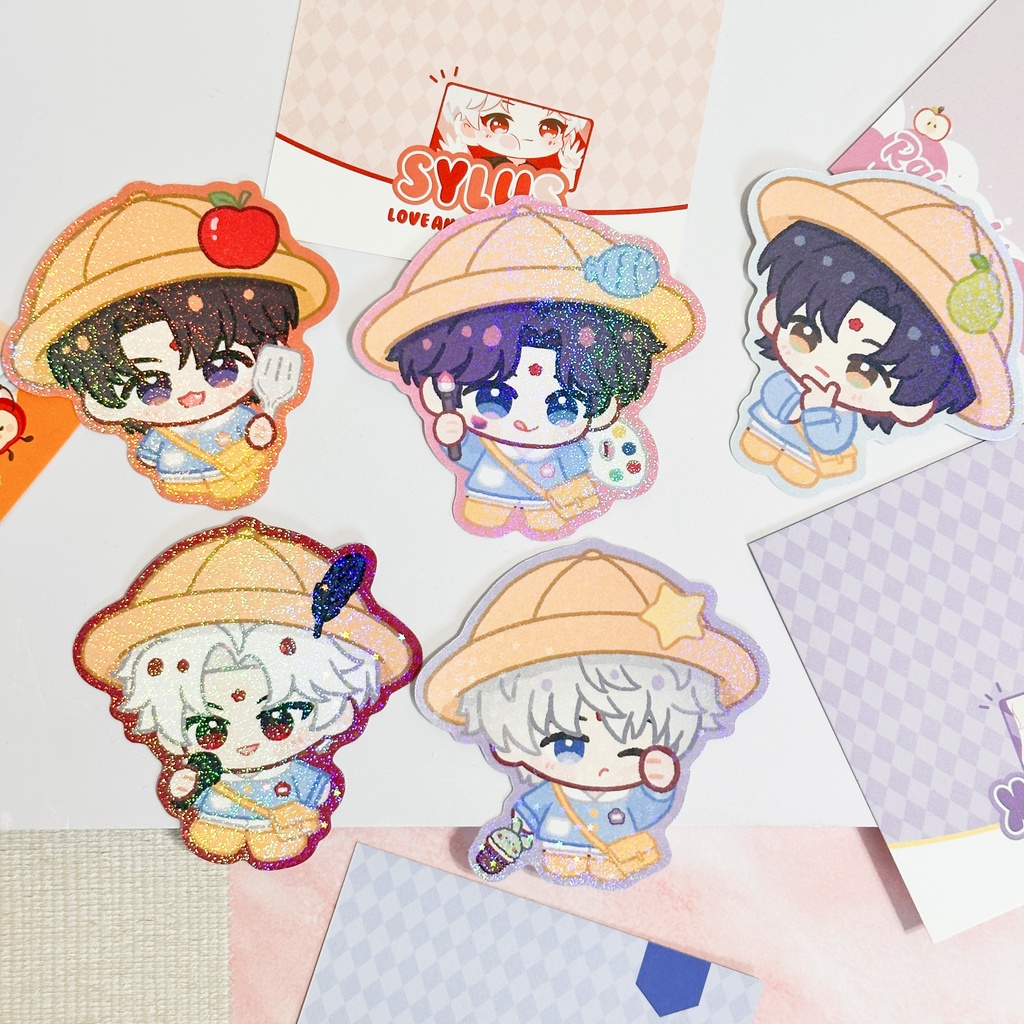 「恋と深空」同人ステッカー シール ファンアートグッズ