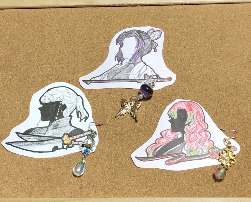 鬼滅の刃 キャライメージピアス イヤリングへの変更可 しえて通販所 Booth