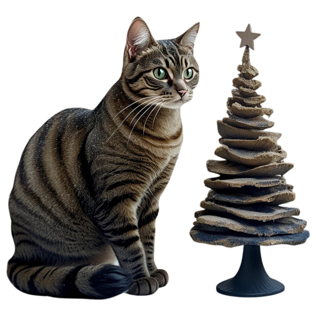 キジトラ猫トラのクリスマス水彩クリップアート集 16点セット