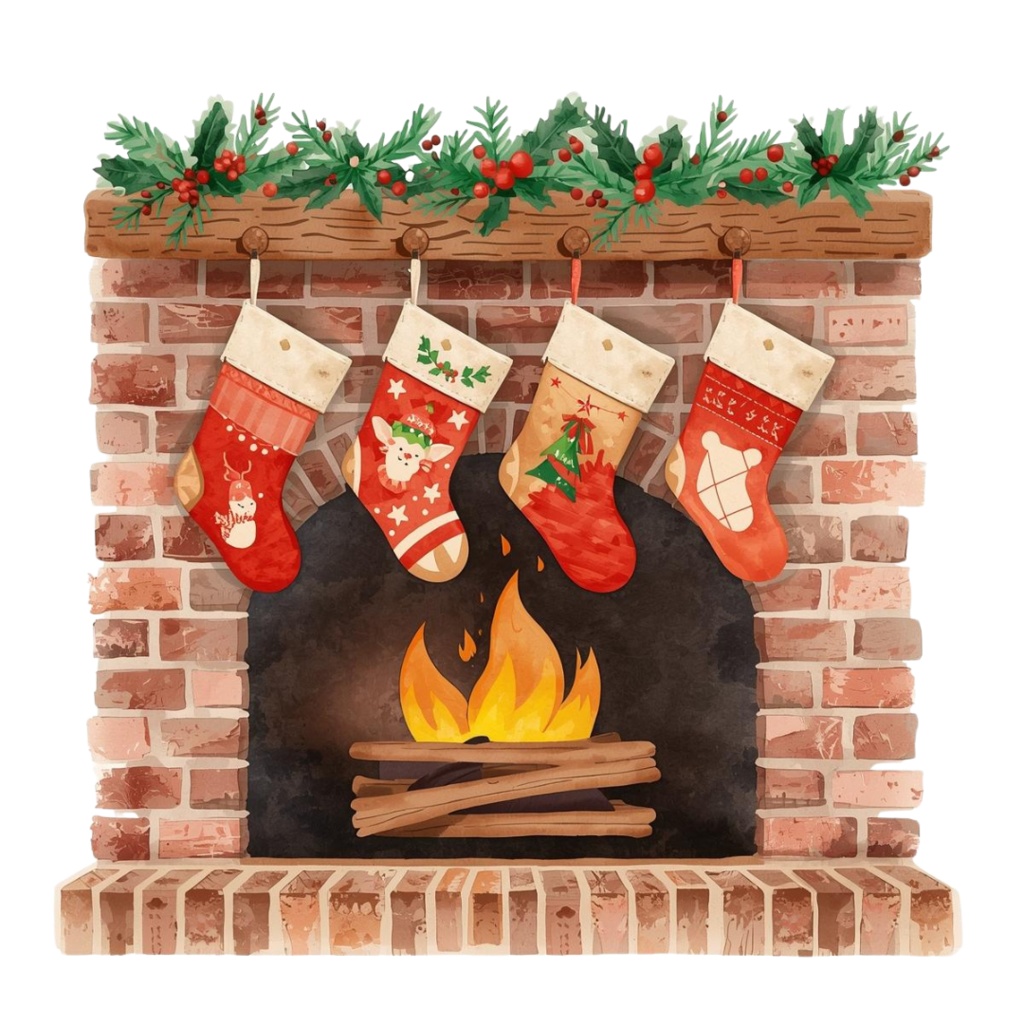 キジトラ猫トラのクリスマス水彩クリップアート集 16点セット