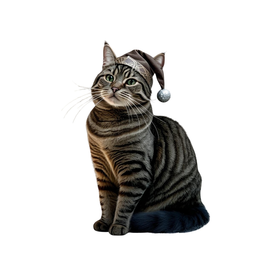 キジトラ猫トラのクリスマス水彩クリップアート集 16点セット