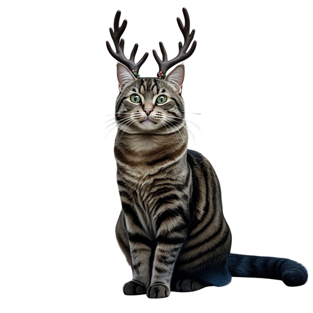 キジトラ猫トラのクリスマス水彩クリップアート集 16点セット