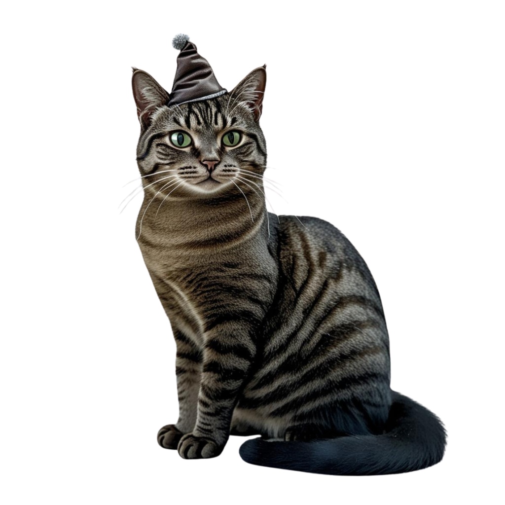 キジトラ猫トラのクリスマス水彩クリップアート集 16点セット