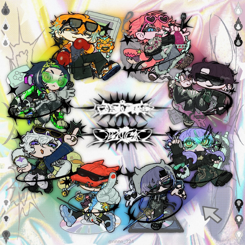ギラギラ★ホログラムステッカー