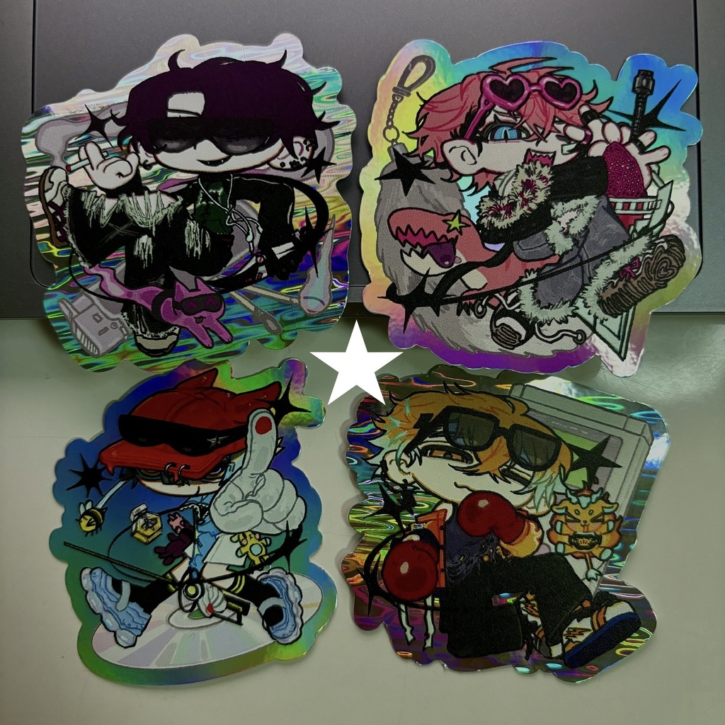 ギラギラ★ホログラムステッカー