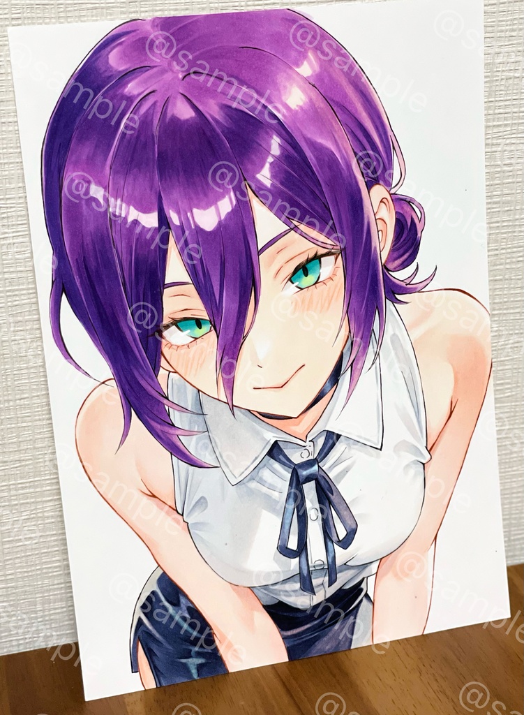 【原画】チェンソーマン レゼ ファンアート アナログ 手描きイラスト 一点物