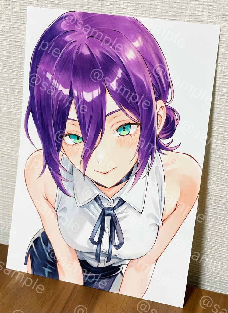 【原画】チェンソーマン レゼ ファンアート アナログ 手描きイラスト 一点物