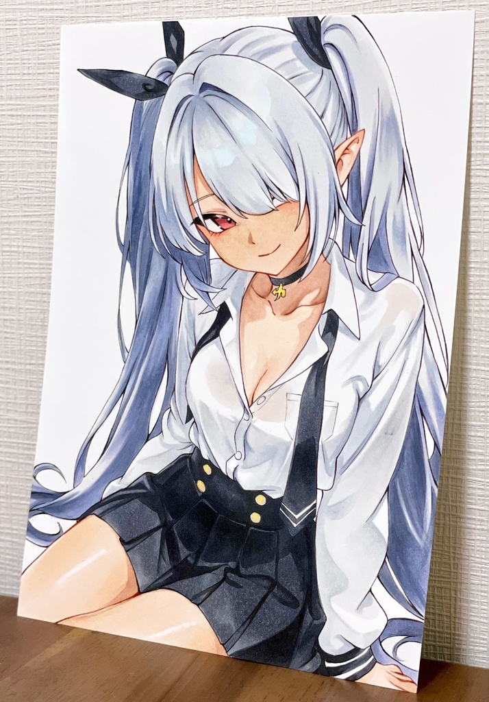 【原画】ブルーアーカイブ 銀鏡イオリ ブルアカ ファンアート 一点物
