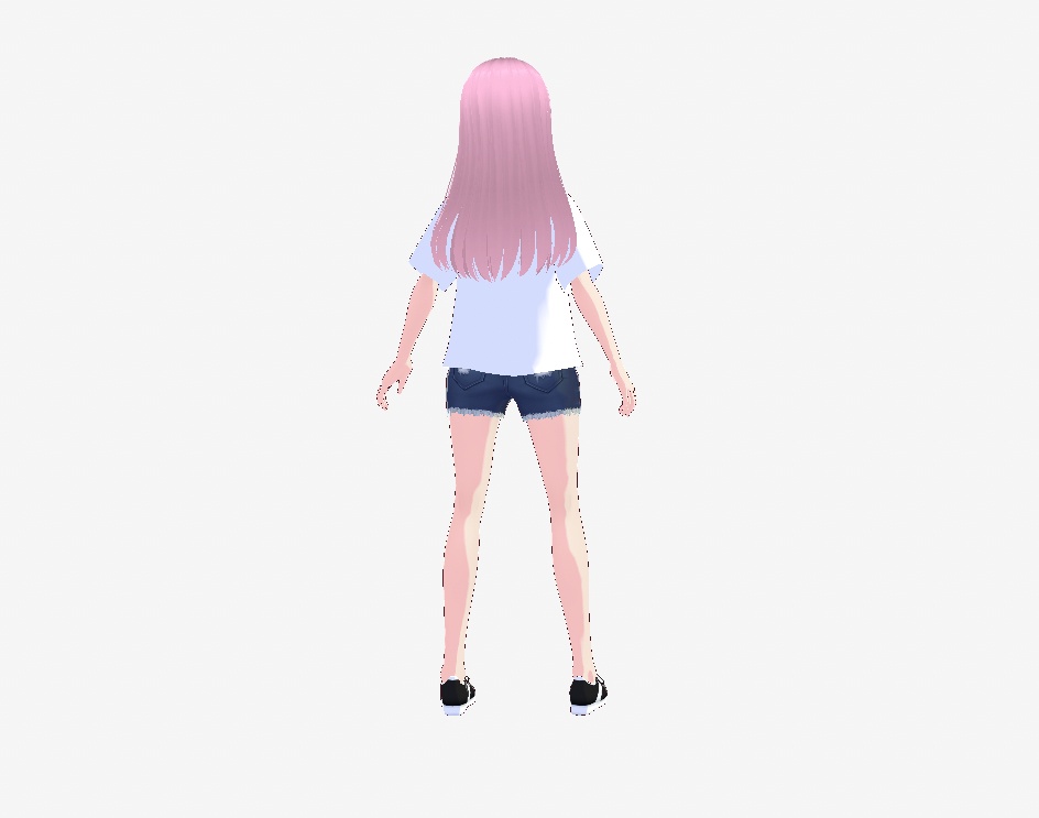 活発そうな子 ピンクのロングヘア―