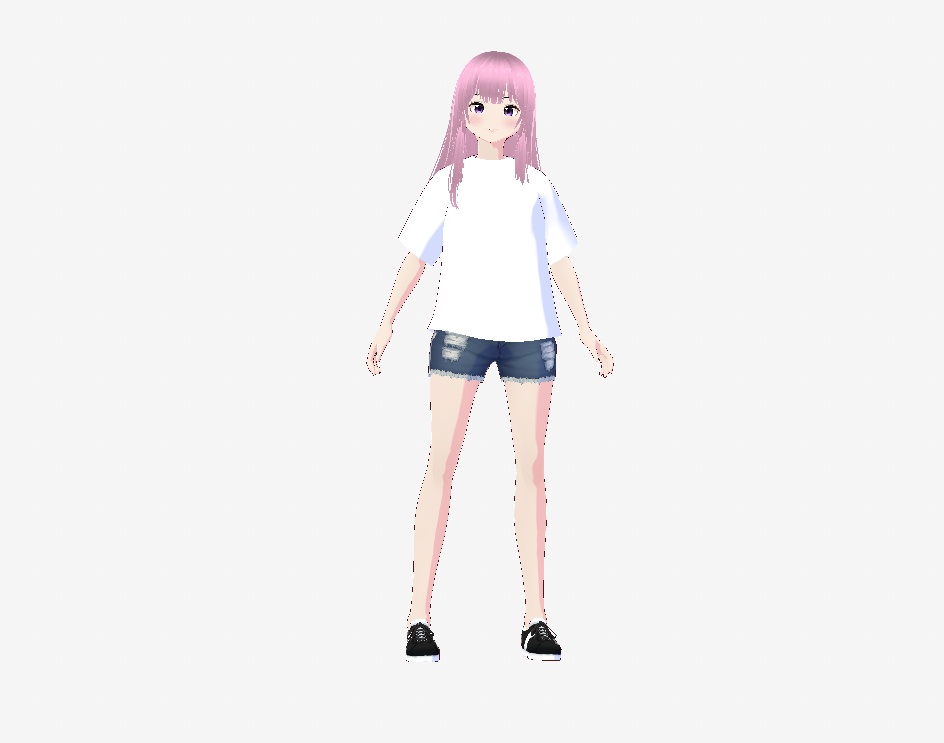 活発そうな子 ピンクのロングヘア―