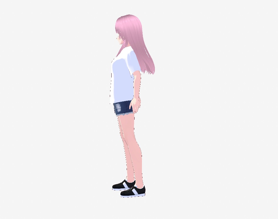 活発そうな子 ピンクのロングヘア―