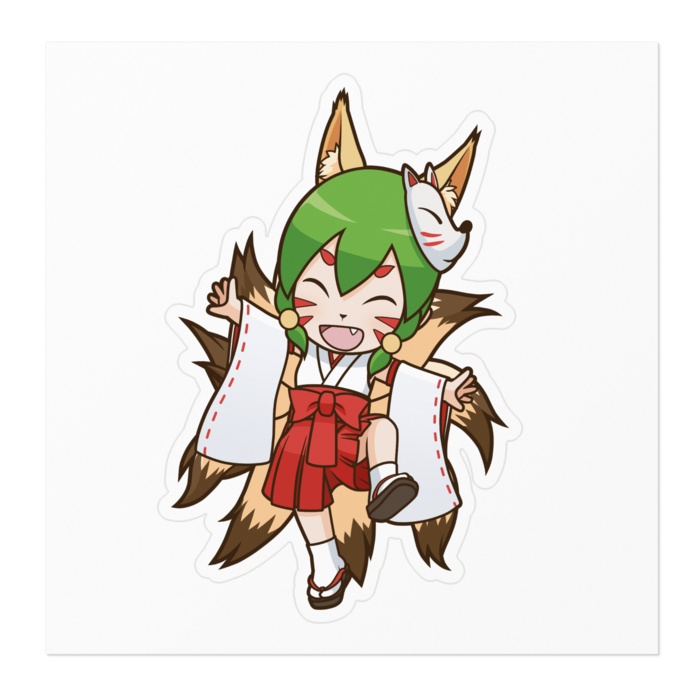 のんのちゃんステッカー【もののけ】