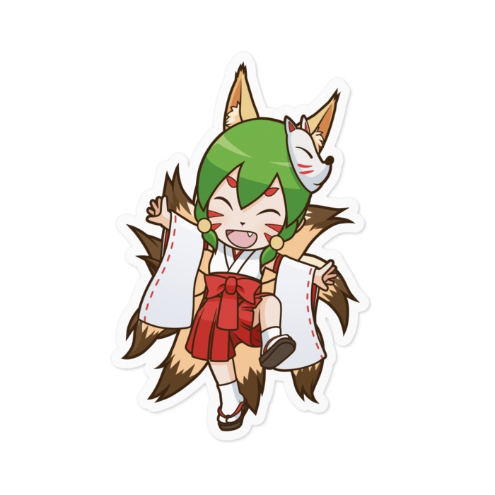 のんのちゃんステッカー【もののけ】