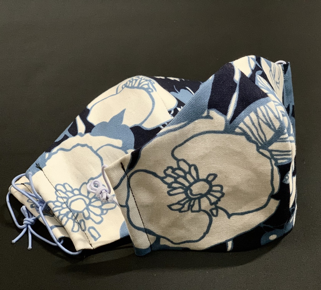 花柄🌸お洒落 立体布マスク【シート入れポケット付き】