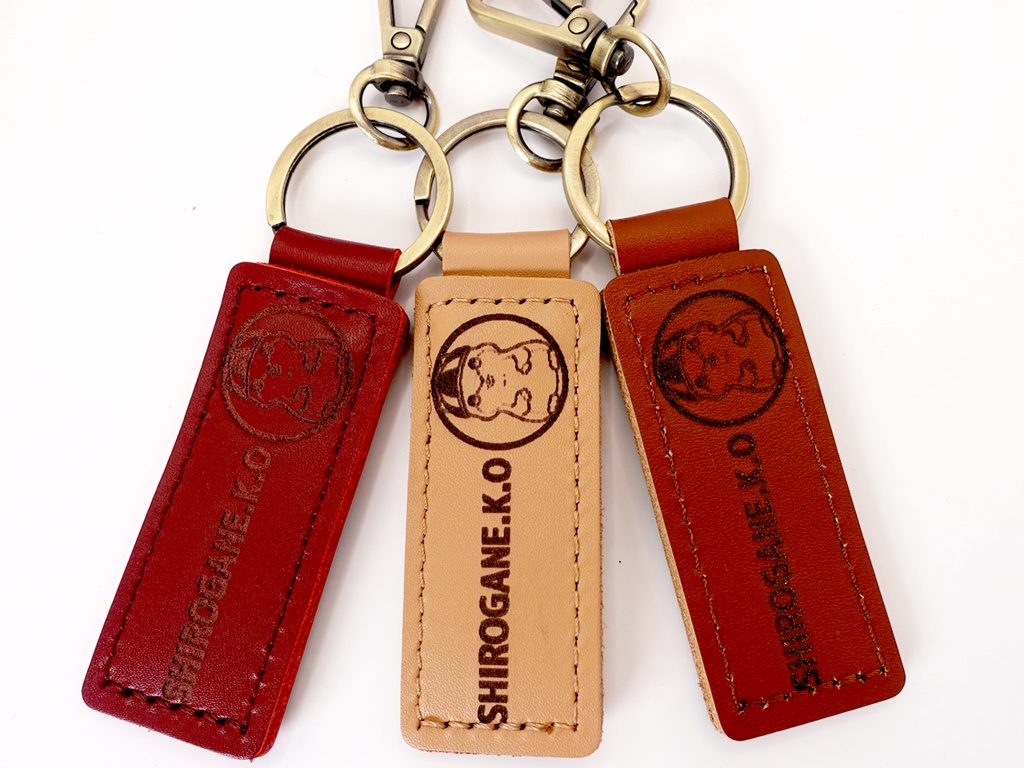 【非公式】ホロリス本革キーホルダー_白銀ノエル(白銀聖騎士団)