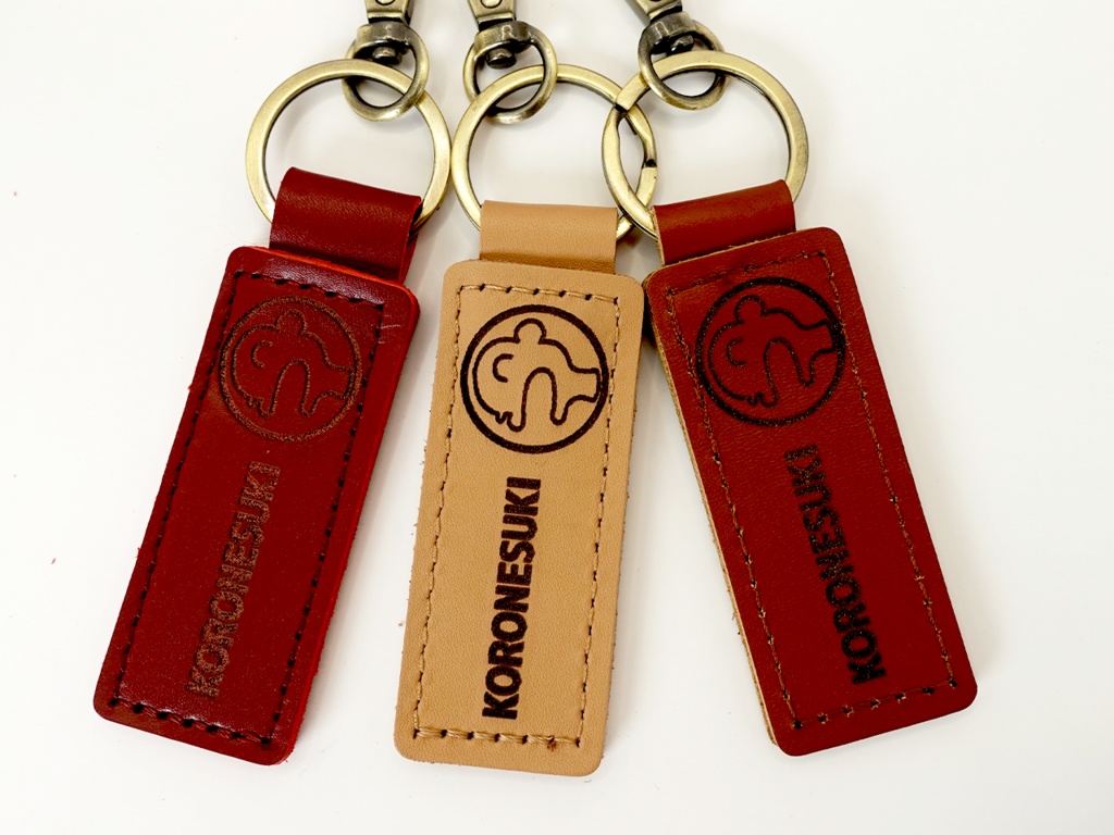 【非公式】ホロリス本革キーホルダー_戌神ころね(ころねすきー)