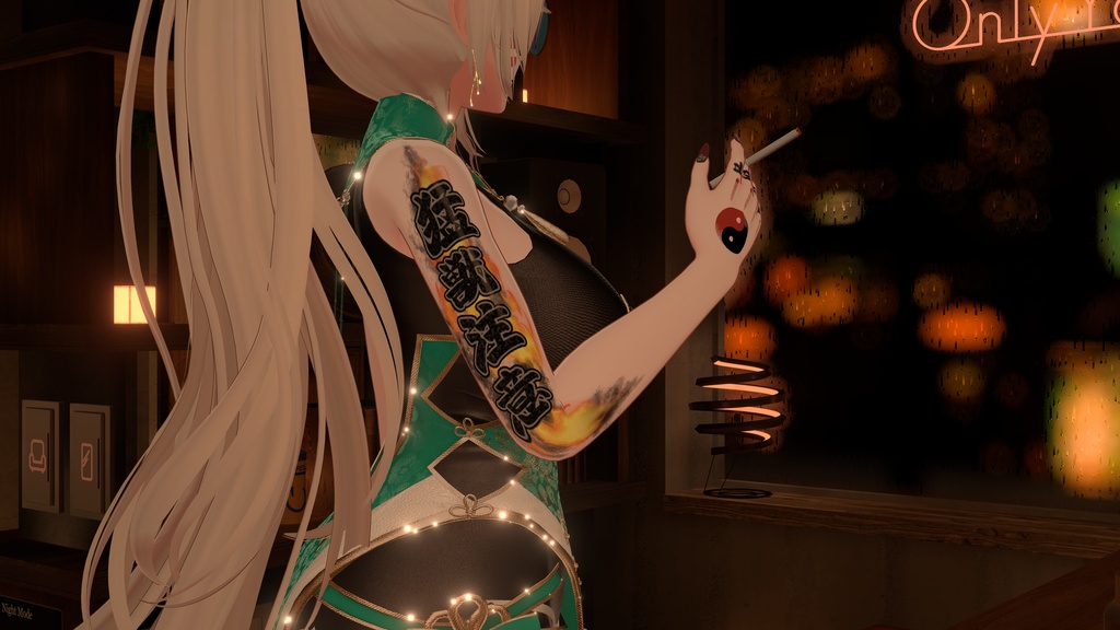 【FREE/無料】Beware of the Beast Tattoo 4k Textures 【猛獣注意】