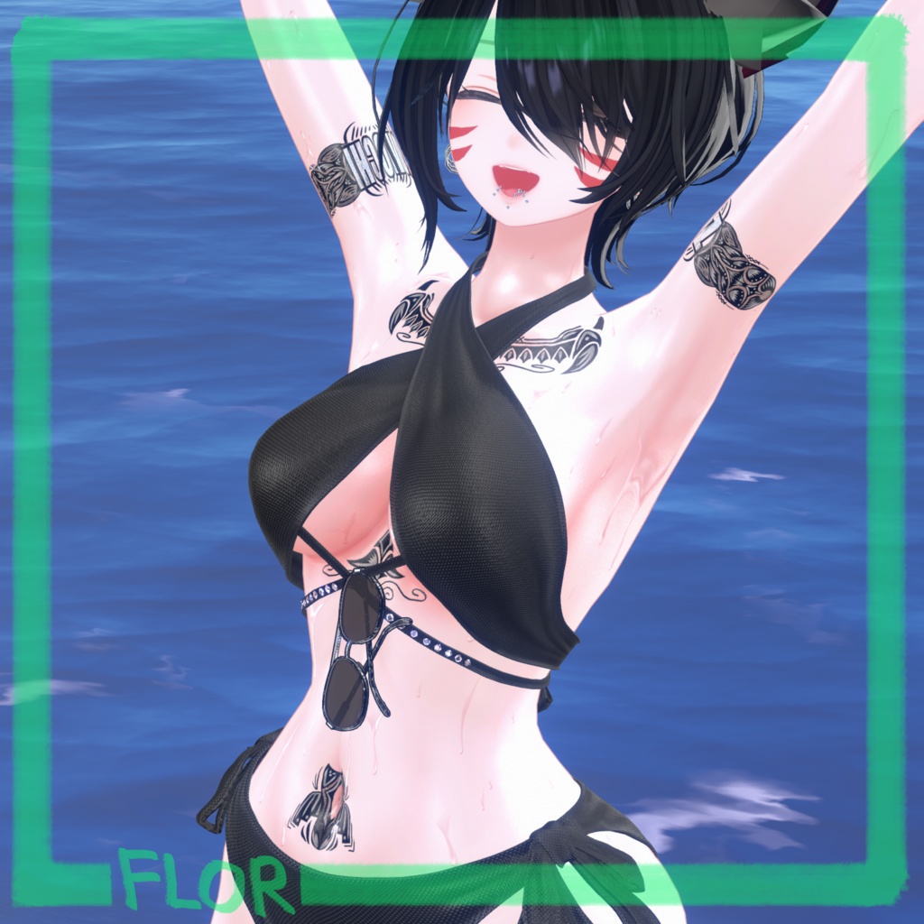 【4Avatar対応】文字を刻めるNAME TATTOO No.001