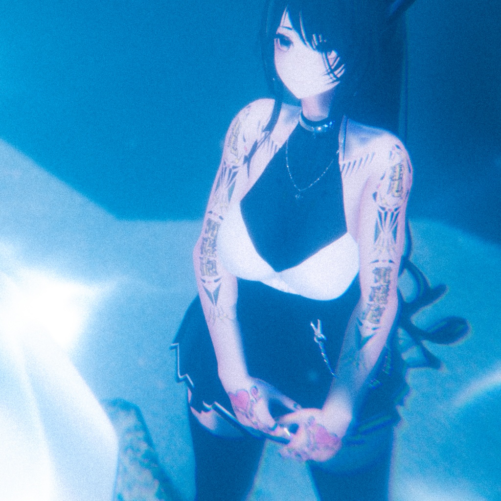 【5Avatar対応】Railgun Tattoo ver2 4k Textures 【電磁砲】