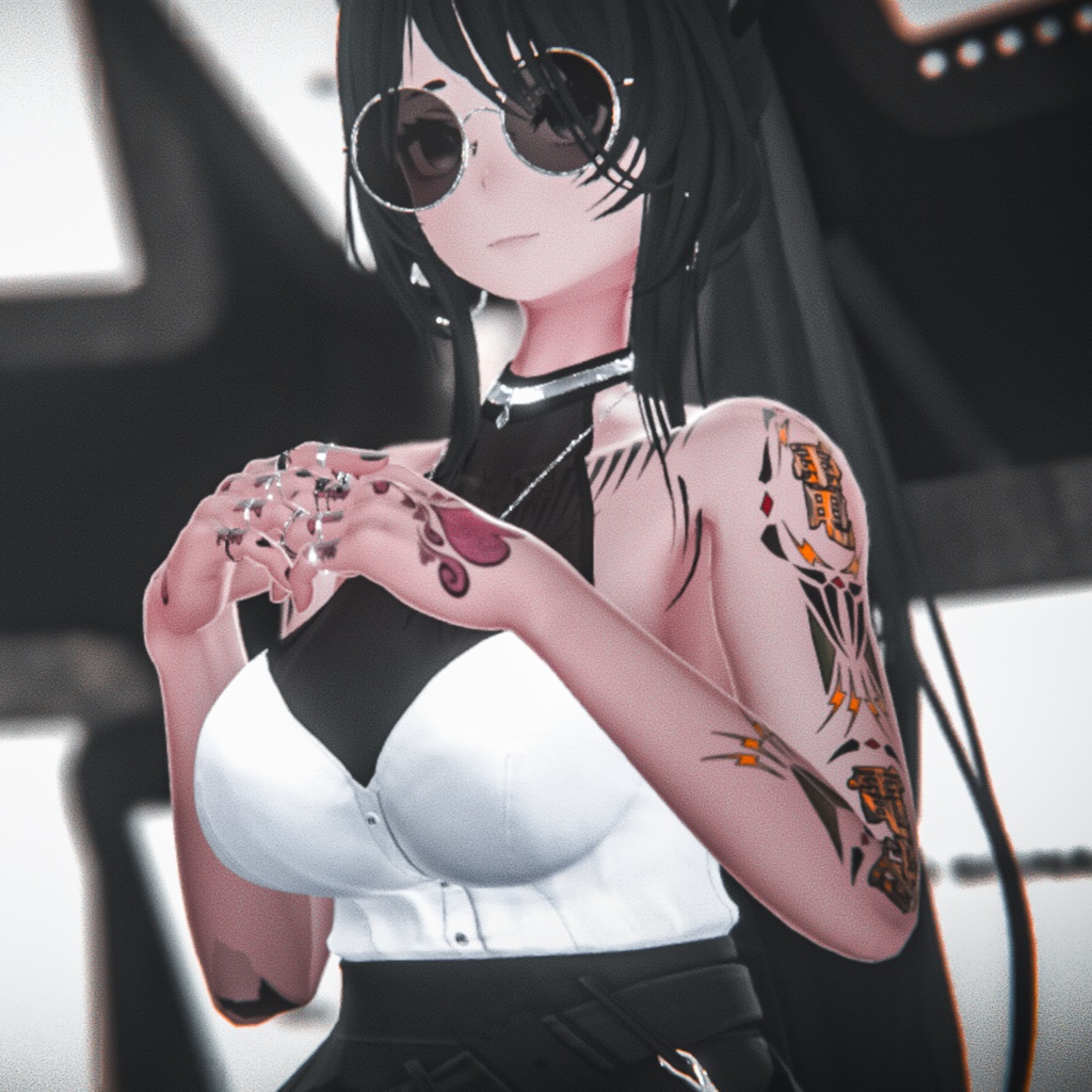 【5Avatar対応】Railgun Tattoo ver2 4k Textures 【電磁砲】