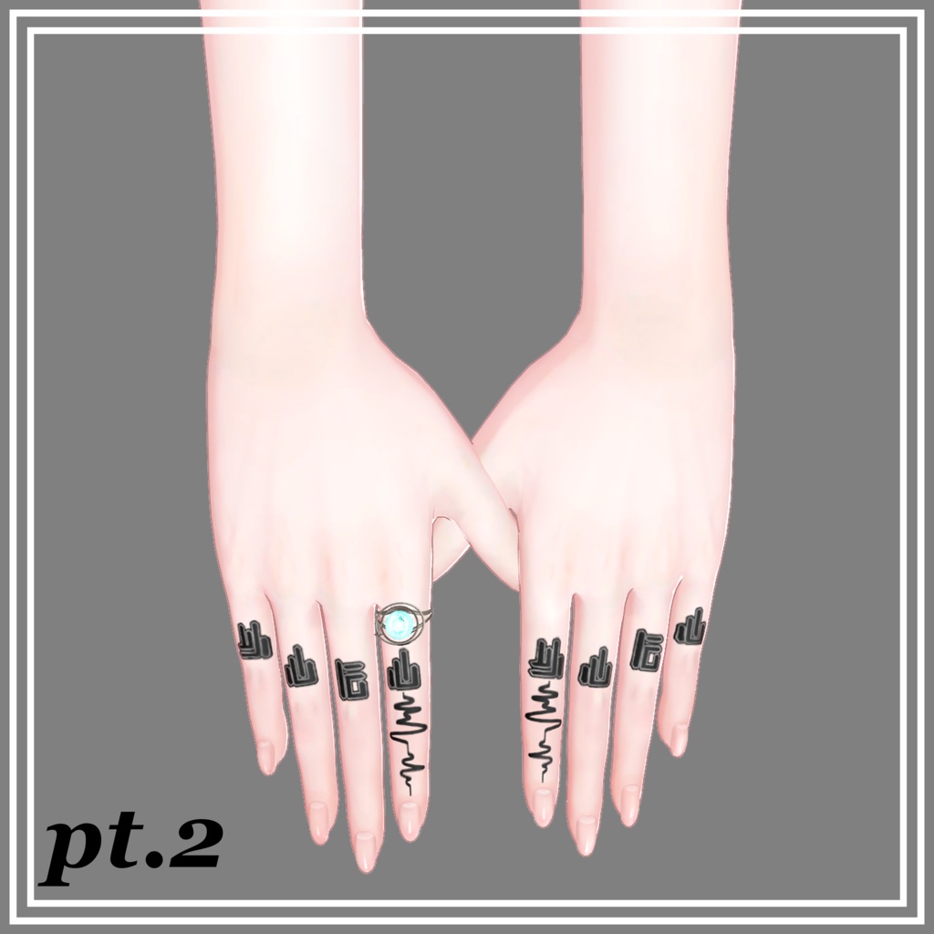 【5Avatar対応】⚡以心伝心⚡【Hand Tattoo】