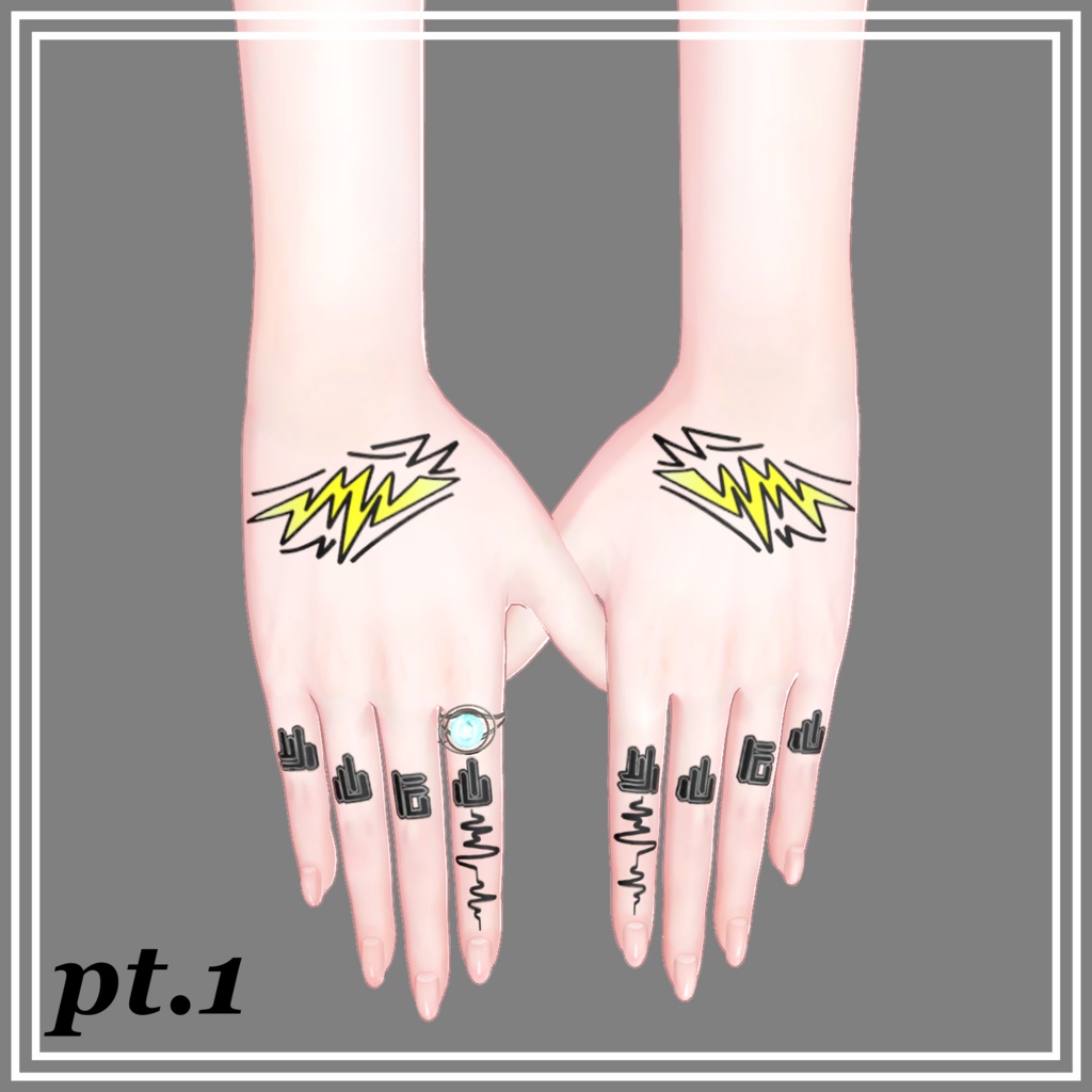 【5Avatar対応】⚡以心伝心⚡【Hand Tattoo】
