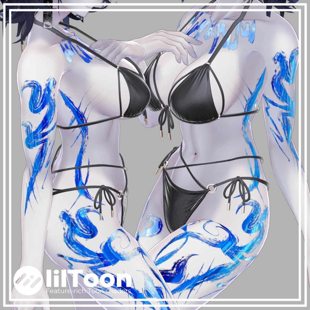 【5Avatar対応】墨 - Sumi - Body Tattoo【8color】