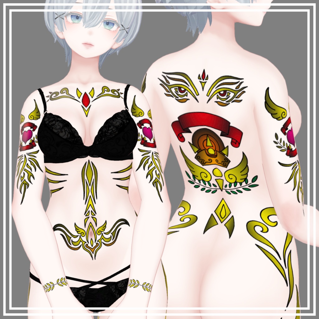 【GW 50%OFF】Body Tattoo ver.3【5Avatar対応】