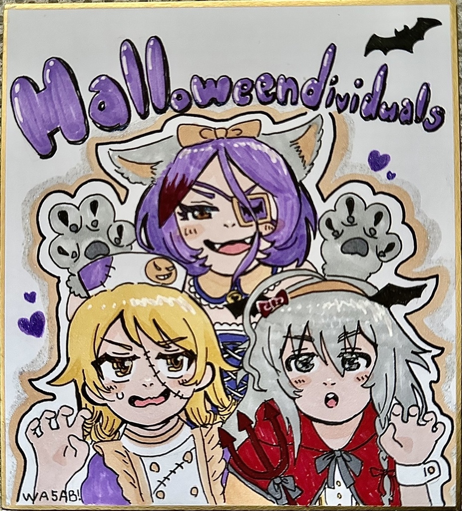 ハロウィンディヴィジュアルズちゃんミニ色紙