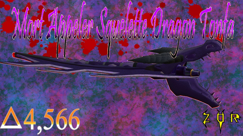 【VRChat想定】Mort Appeler Squelette Dragon Tonfa