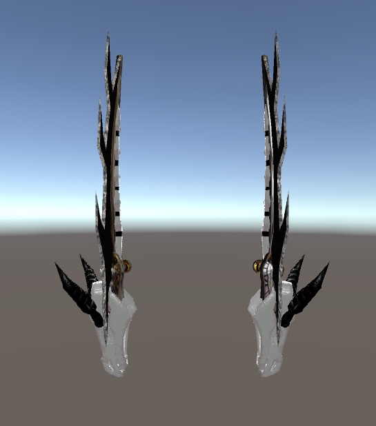 【VRChat想定】Mort Appeler Squelette Dragon Tonfa