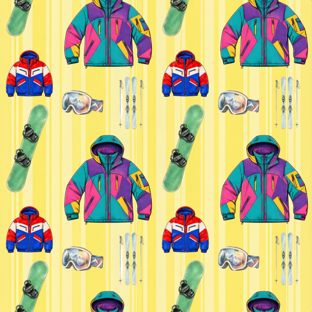冬/スキー/スノーボード/レジャー/カラフル/大人かわいい/デジタルペーパー5枚セット/ストライプ/水玉模様/カモフラ/迷彩/雪の結晶/手帳素材