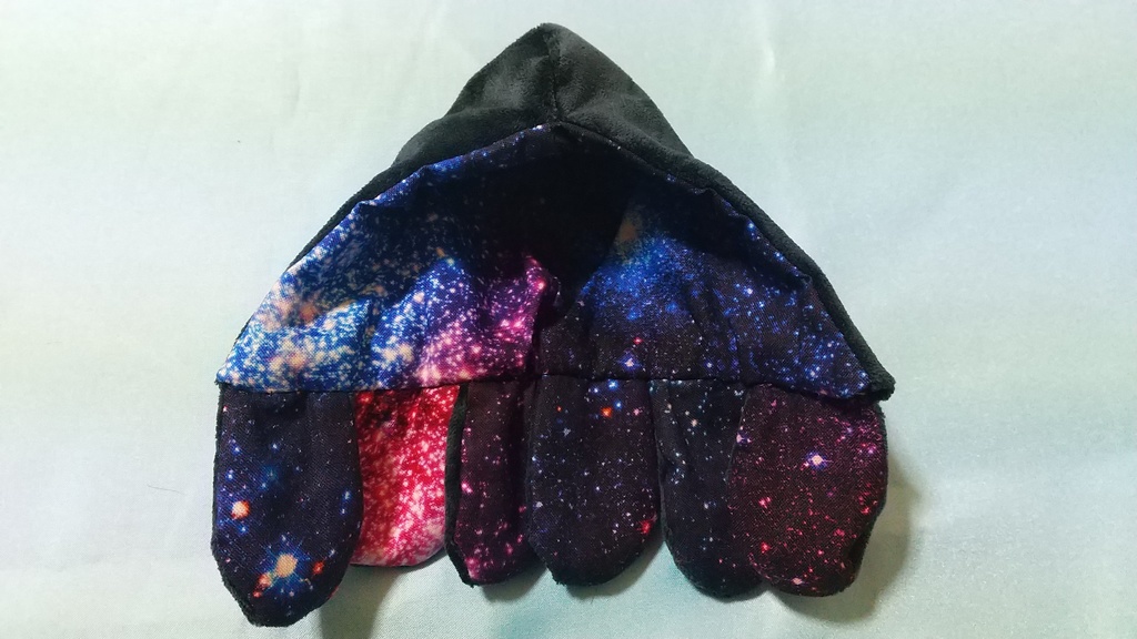 くらげさんケープ よる(ブラック) ぬい服 約14センチ